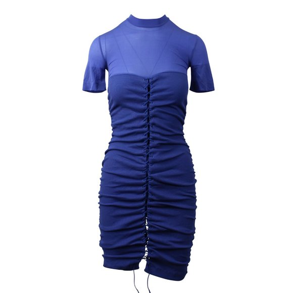 UNRAVEL PROJECT Blue Rib Hybrid Dress Size XS $900 - Picture 1 of 4